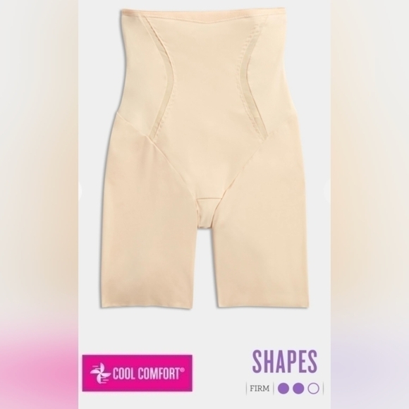 Nwt Maidenform High-Waist Thigh Slimmer Shapewear in Color Latte Lift Size SMALL - Picture 1 of 16